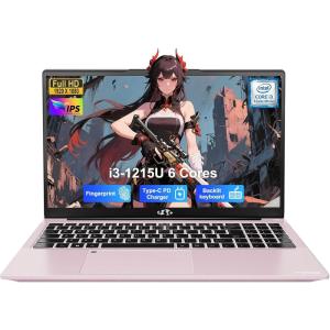 imageNIMO 156 FHD Laptop Intel 6 Core i31215U Processor Up to 44 GHz Beats R5 7520U 16GB RAM 512GB SSD Computer with 65W TypeC 180 Viewing WiFi 6 HDMI Portable for Student and BusinessRose Gold
