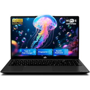imageNIMO 156 IPS FHD Laptop 16GB RAM 512GB SSD Intel N150Beat to i310110U 4 Cores Up to 36GHz Computer with 2 Years Warranty 65W TypeC Fingerprint Backlit Keyboard WiFi 6 BT52Black