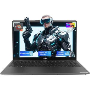 imageNIMO 156 IPS FHDLaptop 32GB RAM 1TB SSD AMD Ryzen 5Beat i51135G7 4 Cores Up to 37GHz Student Computer with 65W TypeC 2 Years Warranty Fingerprint Backlit Keyboard for Home and BusinessGray