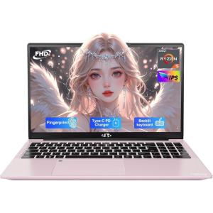 imageNIMO 156 IPS FHDLaptop 8GB RAM 256GB SSD AMD Ryzen 5Beat i51135G7 4 Cores Up to 37GHz Student Computer with 65W TypeC 2 Years Warranty Fingerprint Backlit Keyboard BT52 Numpad BlueRose Gold