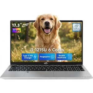 imageNIMO 173 FHD IPS Laptop Intel Core i31215U Beats i51135G7 Class 8GB RAM 256GB SSD Windows 11 Home WiFi 6 Backlit Keyboard Fingerprint USBC 65W Fast Charge Bluetooth 52 180 ViewSilver
