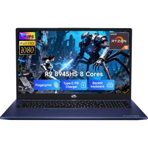 imageNIMO 173 GamingLaptop Ryzen 9 8945HS Beat i913900H Up to 52GHz 16GB RAM 1TB SSD Radeon 780M PD 100W TypeC AIEnhanced for Copilot VR Ready Backlit Keyboard FingerprintBlue