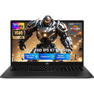 imageNIMO 173 IPSGamingLaptop AMD Ryzen 7 8745HS Up to 49GHz 32GB RAM 1TB SSD Radeon 780MGraphics WiFi 6E USB4 Backlit Keyboard Fingerprint Win 11 PC for Work amp Play 2Yr WarrantyBlack