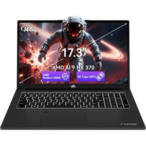 imageNIMO Copilot PC 173 AILaptop AMD Ryzen AI 370 50 Tops NPU Radeon 890M 32GB RAM 1TB SSD 144Hz FHD USB 40 Support eGPU 100W PD Professional Local AI Workstation for Programmers amp CreatorsObsidian Black
