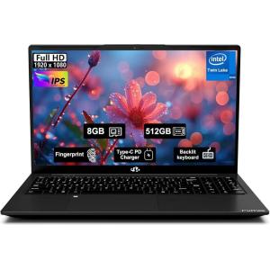 imageNIMO156 StudentLaptop 13th Gen Intel N15016GB RAM 256GB SSDBeat to i31115G4 Up to 36GHz Backlit Keyboard Fingerprint FHD Computer WiFi 6 BT52 65W TypeCMatte Black