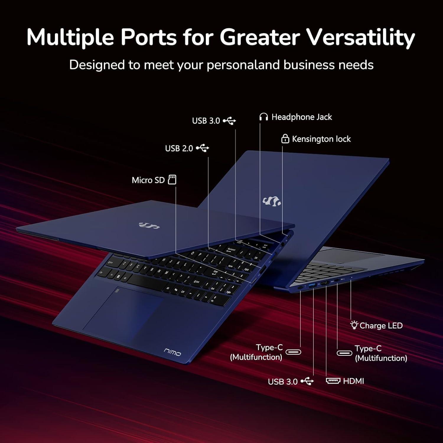 imageNIMO 156 IPS FHDGamingLaptop 8 Cores AMD Ryzen 7 6800H 32GB DDR5 RAM 1TB SSD Beat i712700H Up to 47GHz AMD Radeon 680M GPUComputer with 100W TypeC for Gaming Business Student 180Viewing