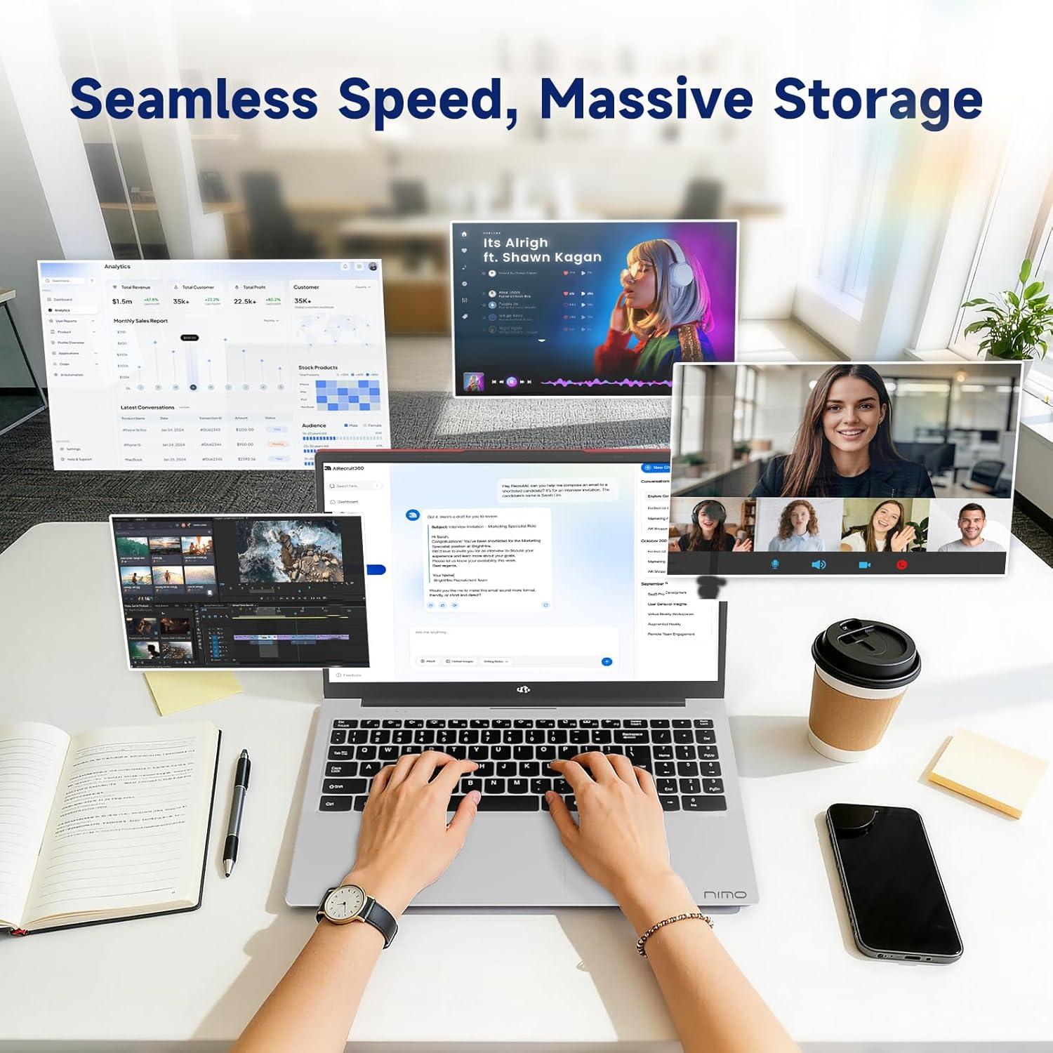 imageNIMO 156 Inch FHD Student Laptop Intel 4Core Beat i310110U up to 36GHz 8GB RAM 256GB SSD 65W TypeC Backlit Keyboard Fingerprint WiFi 6amp Bluetooth 53 for Efficient Study Home OfficeRed