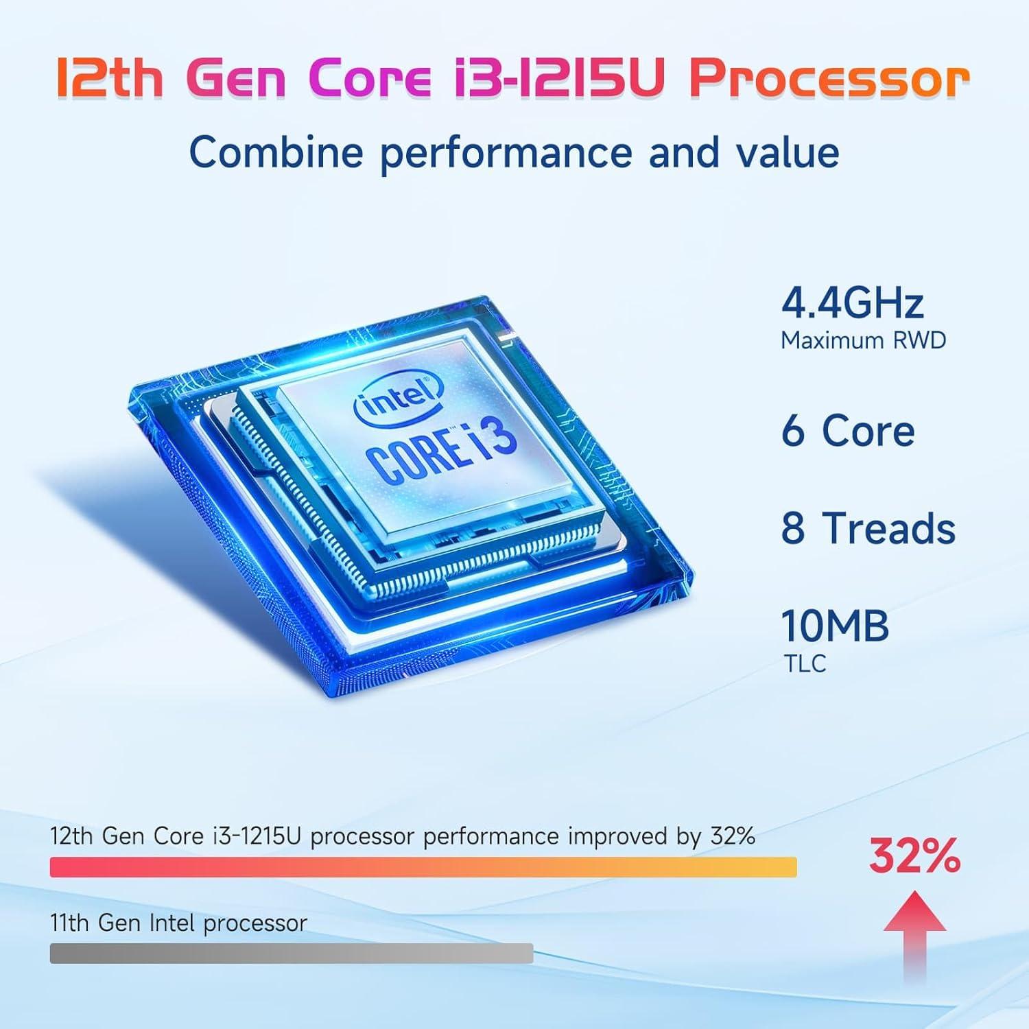 imageNIMO 173 IPS FHD Laptop Intel 6 Cores i31215U Up to 44GHz Beat Ryzen 5 7520U 16GB RAM 1TB SSD Computer with 180 Viewing 65W Type C Backlit KB Fingerprint WiFi 6 for School and BusinessGray