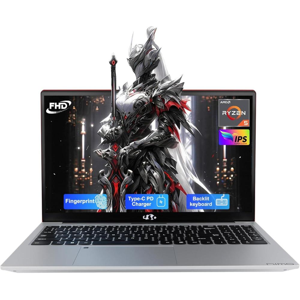 imageNIMO 156 IPS FHDLaptop AMD Ryzen 5Beat i51135G7 4 Cores Up to 37GHz 16GB RAM 256GB SSD Student Computer with 65W TypeC Backlit KB 180Viewing Thin amp Light Design for Home OfficeRed