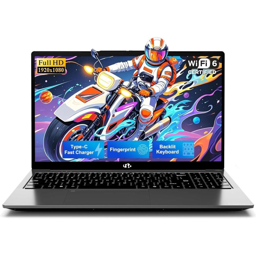 imageNIMO 156 Inch FHD Student Laptop Intel 4Core Beat i310110U up to 36GHz 8GB RAM 256GB SSD 65W TypeC Backlit Keyboard Fingerprint WiFi 6amp Bluetooth 53 for Efficient Study Home OfficeGray