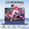 imageNIMO 173 FHD IPS StudentLaptopComputer  16GB RAM 256GB SSD Pentium 4 Cores N100Beat i31115G4 Up to 34GHz 65W TypeC 2 Years Warranty Fingerprint Backlit Keyboard WiFi 6 BT52Blue