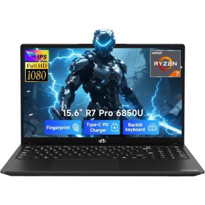 imageNIMO 156 FHD Business Laptop AMD Ryzen 7 PRO 6850U 32GB LPDDR5 1TB SSD Radeon 680M Graphics Beat i71360P Up to 47GHz 100W PD Win 11 2Y Warranty Backlit Keyboard for Creative amp Gaming