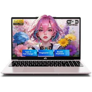 imageNIMO 156 FHD Business Laptop Computer QuadCore ProcessorBeats i31115G4 Laptop 16GB RAM 256GB SSD with Backlit Keyboard Fingerprint 65W PD Fast Charging Student Laptop for College SchoolRose Gold