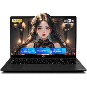 imageNIMO 156 FHD Business Laptop Computer QuadCore ProcessorBeats i31115G4 Laptop 16GB RAM 256GB SSD with Backlit Keyboard Fingerprint 65W PD Fast Charging Student Laptop for College SchoolBlack