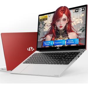 imageNIMO 156 FHD Business Laptop Computer QuadCore ProcessorBeats i31115G4 Laptop 16GB RAM 256GB SSD with Backlit Keyboard Fingerprint 65W PD Fast Charging Student Laptop for College SchoolRed