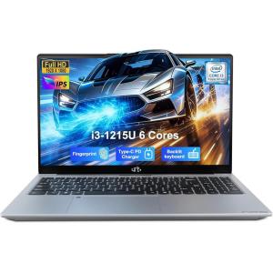 imageNIMO 156 FHD IPS Laptop 6 Cores i31215U 16GB RAM 512GB SSD Up to 44GHz Beat Ryzen 5 7520U School Computer with 65W TypeC WiFi 6 Backlit KB Fingerprint for Business HomeSilver