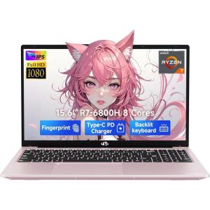 imageNIMO 156 IPS FHDGamingLaptop 8 Cores AMD Ryzen 7 6800H 32GB DDR5 RAM 1TB SSD Beat i712700H Up to 47GHz AMD Radeon 680M GPUComputer with 100W TypeC Backlit Keyboard Fingerprint