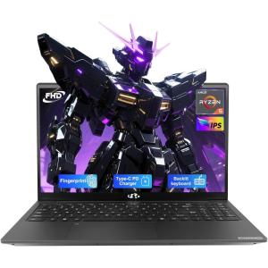 imageNIMO 156 IPS FHDLaptop 32GB RAM 1TB SSD AMD Ryzen 5Beat i51135G7 4 Cores Up to 37GHz Student Computer with 65W TypeC 2 Years Warranty Fingerprint Backlit Keyboard BT52 for HomeBlack