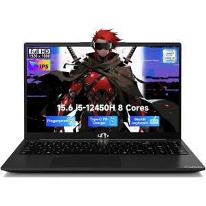 imageNIMO 156 Laptop i512450H 8Core HSeries Processor Beats i711800H 16GB RAM 512GB SSD Backlit Keyboard Fingerprint Reader 100W USBC Fast Charging WiFi 6 FHD IPS DisplayBlack
