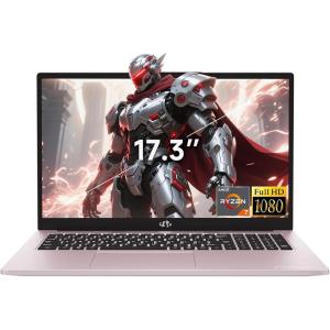 imageNIMO 173 LightGamingLaptop 8 Cores AMD R7 7735HS up to 475GHz Beat i7 12650H 16GB DDR5 RAM 512GB SSD Radeon 680M IPS FHD Computer with 100W TypeC 180 Viewing WiFi 6E for Business SchoolRose Gold