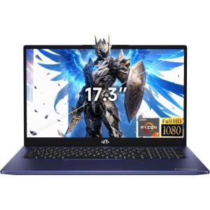 imageNIMO 2026 Laptop 8 Cores AMD R7 7735HS 32GB DDR5 RAM 1TB SSD Up to 475GHz Beat i712650H Gaming Laptop with Radeon 680M GPU 173 IPS FHD Large Screen 180 Open Angle Webcam TypeC WiFi 6EBlue