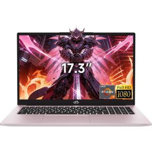 imageNIMO 2026 Laptop 8 Cores AMD R7 7735HS 32GB DDR5 RAM 1TB SSD Up to 475GHz Beat i712650H Gaming Laptop with Radeon 680M GPU 173 IPS FHD Large Screen 180 Open Angle Webcam TypeC WiFi 6ERose Gold