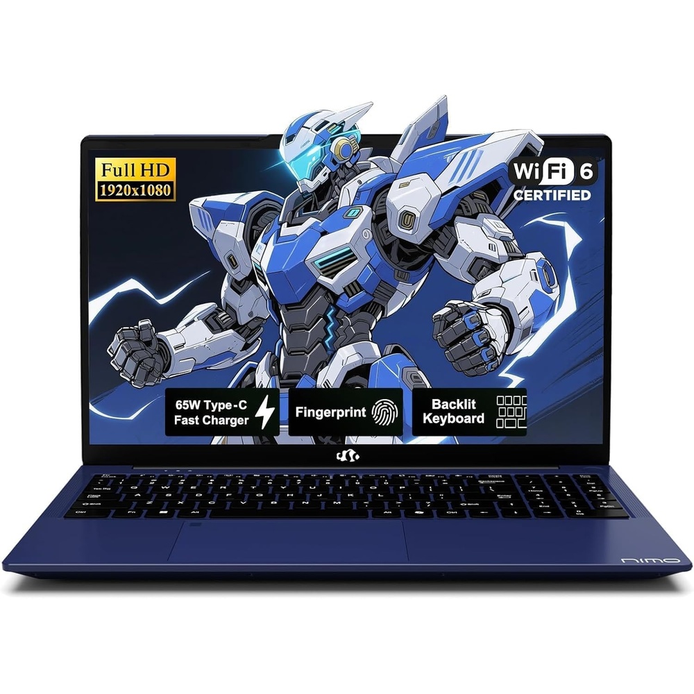 image:imageNIMO 156 Inch FHD Student Laptop 16GB RAM 256GB SSD Intel 4Core Beat i310110U Up to 36GHz 65W TypeC Backlit Keyboard Fingerprint WiFi 6amp Bluetooth 53 for Efficient Business Home OfficeBlue