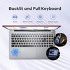 image:imageNIMO 156 FHD lPSBusinessLaptop i512450H 8 Cores 8GB RAM 256GB SSD Beat i711800H Up to 44 GHz Student Computer with 100W TypeC Fingerprint Backlit Keyboard WiFi6 NumpadRed