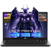 image:imageNIMO Gaming Laptop 156 FHD IPS AntiGlare Screen AMD R7 7735HS Up to 475GHz Beat i712650H Computer with 16GB DDR5 RAM 256GB SSD 180 Viewing Radeon 680M 100W TypeC for Business CollegeBlack