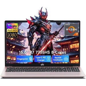 image:imageNIMO Gaming Laptop 156 FHD IPS AntiGlare Screen AMD R7 7735HS Up to 475GHz Beat i712650H Computer with 16GB DDR5 RAM 256GB SSD 180 Viewing Radeon 680M 100W TypeC for Business CollegeRose Gold