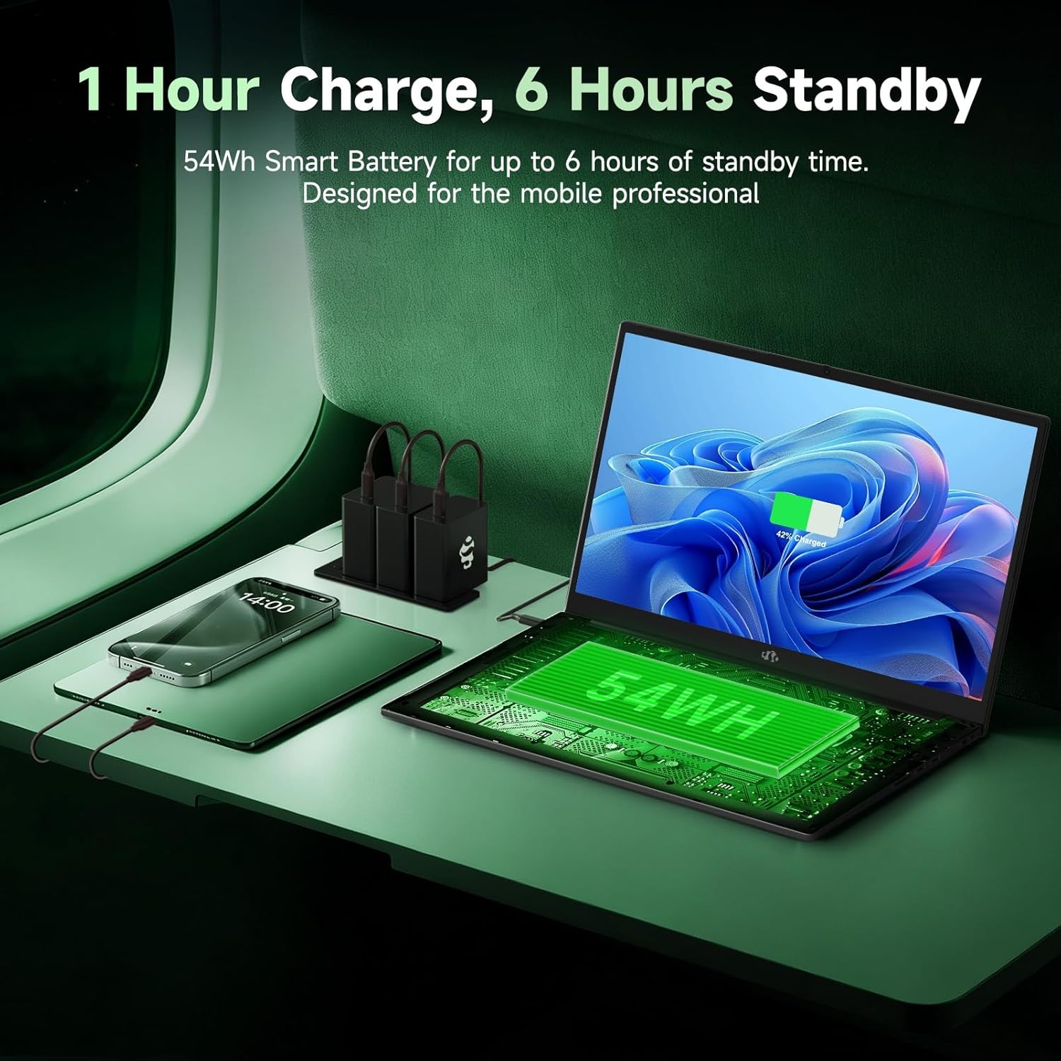 image:imageNIMO LightGamingLaptop 156 FHD Computer with AMD 8Core R7 7735HS 16GB DDR5 RAM 1TB SSD Up to 475GHz Beat i712650H Radeon 680M GPU 100W TypeC 180 View for Business and School 2Y WarrantyBlack