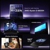 image:imageNIMO 156 AMD Gaming Laptop 6 Cores Ryzen 5 6600H 16GB DDR5 RAM 512GB SSDBeat i71165G7 Radeon 660M 100W Fast Charging Backlit Keyboard 180 LayFlat Computer for Studentamp Business 2Yr WarrantyBlack