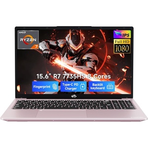 image:imageNIMO 156 FHD IPS Gaming Laptop AMD Ryzen 7 7735HS 16GB DDR5 RAM 512GB SSD 8C16T Beat i712650H Radeon 680M Graphics Backlit Keyboard Fingerprint 100W PD Computer for Business amp StudentRose Gold
