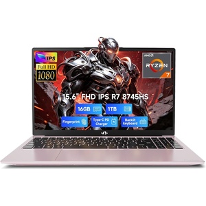 image:imageNIMO 156 LightGamingLaptop AMD Ryzen 7 8745HS 8C16T Beat R9 7940HS 16GB DDR5 1TB SSD Radeon 780M USB 40 FHD Fingerprint WiFi6E for AI Multitasking Video Creators 2YrWarrantyRose Gold
