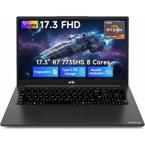 image:imageNIMO 173 Gaming Laptop AMD Ryzen 7 7735HS 8C16T Up to 475GHz 16GB DDR5 RAM 256GB PCIe 40 SSD 100W PD Fast Charging FHD Display Backlit KB Fingerprint SD Card Reader Windows 11Black