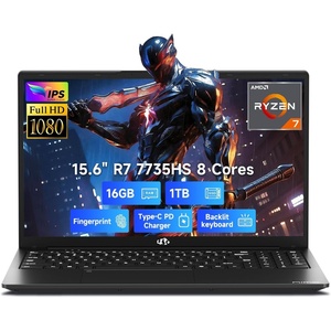 image:imageNIMO LightGamingLaptop 156 FHD Computer with AMD 8Core R7 7735HS 16GB DDR5 RAM 1TB SSD Up to 475GHz Beat i712650H Radeon 680M GPU 100W TypeC 180 View for Business and School 2Y WarrantyBlack