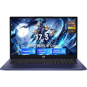 image:imageNIMO 173 Gaming Laptop AMD Ryzen 7 7735HS8C16T 16GB DDR5 1TB SSD Radeon 680M Graphics Backlit Keyboard Fingerprint Win 11 100W PD 180 FHD IPS Display Computer for Gamers CreatorsBlue