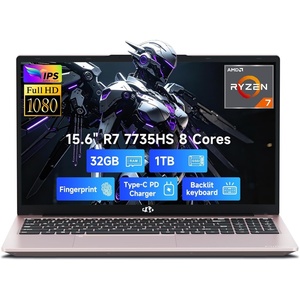 image:imageNimo Laptop Computer AMD Ryzen 7 7735HS 8C16T Beats i712700H 32GB DDR5 RAM 1TB NVMe SSD 156 FHD IPS Backlit Keyboard Fingerprint Win 11 Business Laptop for College Students amp GamingRose Gold