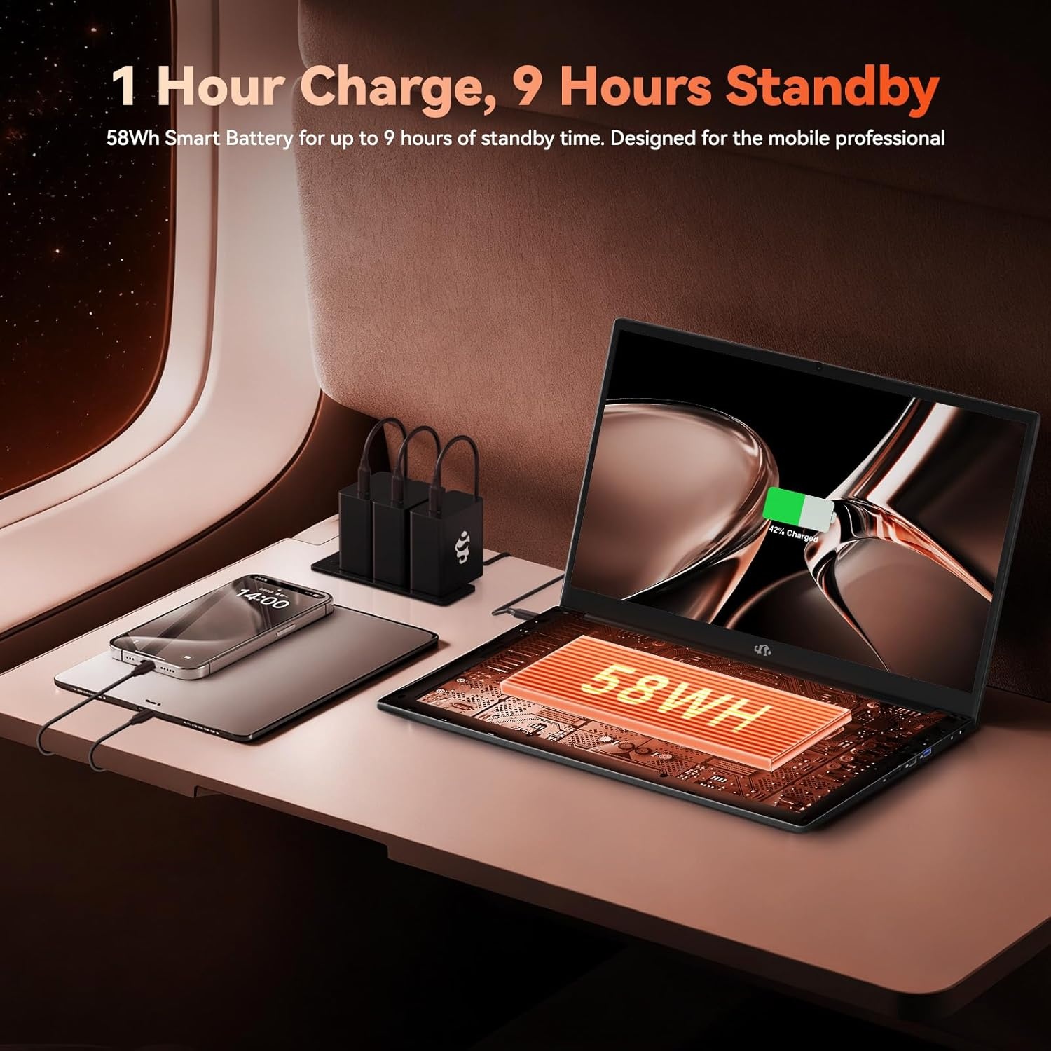 image:imageNIMO 173 Gaming Laptop AMD Ryzen 7 7735HS 8 Cores up to 475GHz 32GB DDR5 RAM 1TB SSD Radeon 680M IPS FHD 180 View WiFi 6E 100W TypeC Windows 11 Backlit Keyboard ComputerBlack