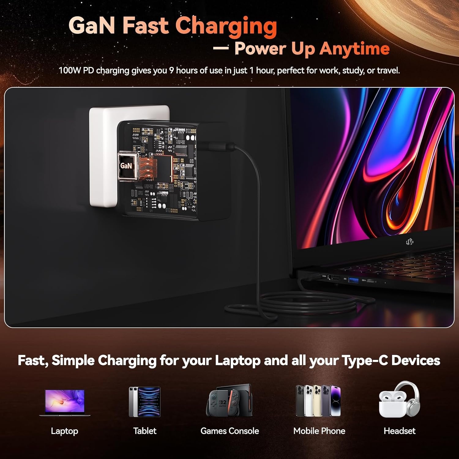 image:imageNIMO 173 Gaming Laptop AMD Ryzen 7 7735HS 8 Cores up to 475GHz 32GB DDR5 RAM 1TB SSD Radeon 680M IPS FHD 180 View WiFi 6E 100W TypeC Windows 11 Backlit Keyboard ComputerBlack
