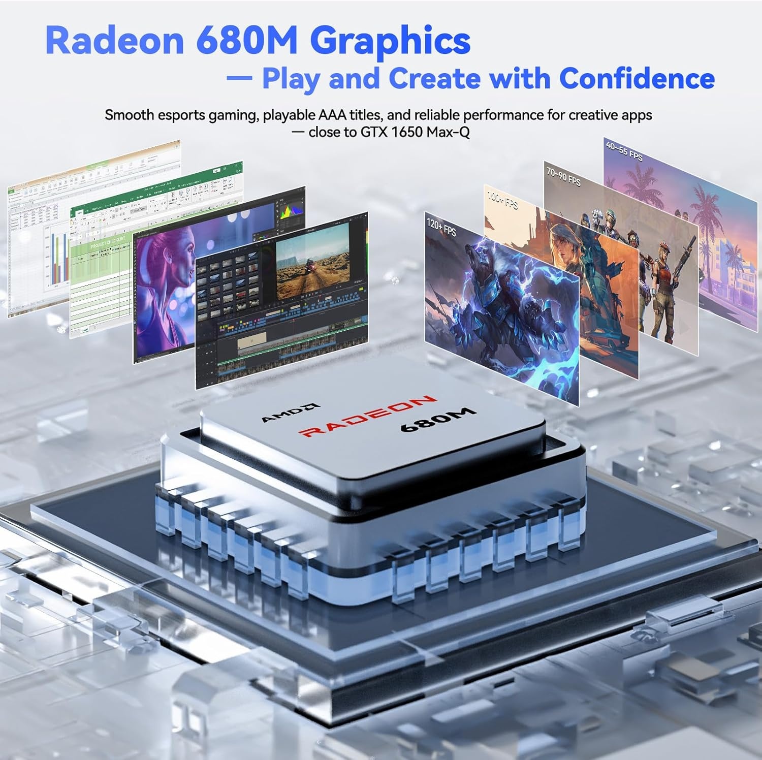 image:imageNIMO 173 Gaming Laptop AMD Ryzen 7 7735HS 8 Cores up to 475GHz 32GB DDR5 RAM 1TB SSD Radeon 680M IPS FHD 180 View WiFi 6E 100W TypeC Windows 11 Backlit Keyboard ComputerBlue
