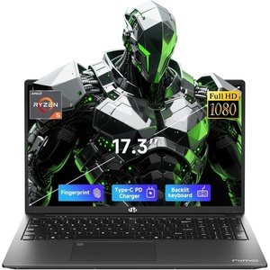 image:imageNIMO 173 FHD Laptop AMD Ryzen 5 6600H 6C12T Up to 45GHz 16GB DDR5 512GB SSD Big Screen Notebook with 100W PD Fast Charge Backlit KB Fingerprint WiFi 5 Win 11  Work Study amp StreamingGray