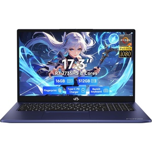 image:imageNIMO 173 Gaming Laptop AMD Ryzen 7 7735HS8C16T Up to 475GHz 16GB DDR5 512GB SSD Radeon 680M GPU Backlit Keyboard Fingerprint Win 11 FHD IPS Computer for Business Designer Creator WorkBlue