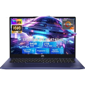 image:imageNIMO 173 Gaming Laptop AMD Ryzen 7 8745HSUp to 49GHz 64GB DDR5 2TB SSD Radeon 780M GPU WiFi 6E Backlit KB Fingerprint 100W PD USB 4 Win 11 FHD IPS Computer for Business Designer CreatorBlue