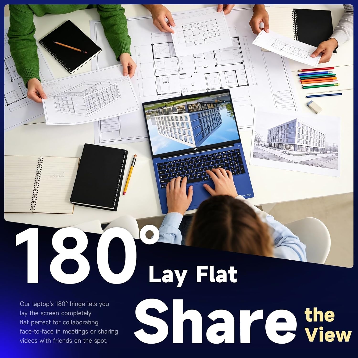 image:imageNIMO 173 Laptop for Business amp Productivity AMD Ryzen 5 6600H Up to 45GHz 32GB DDR5 RAM 1TB SSD Radeon 660M GPUComputer 100W TypeC Fast Charge for Multitasking Fingerprint Backlit KBRose Gold